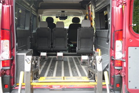 Dignity transportation Full Size Van - Rear View